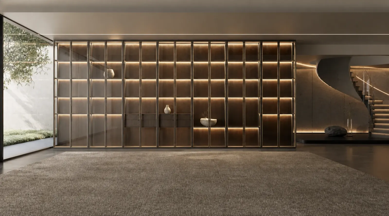 Daybreak glass cabinet system